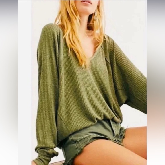 NWT Free People Santa Clara thermal ferngully - Picture 2 of 4